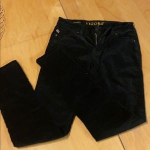 Vigoss black Jagger skinny velour look girls pants